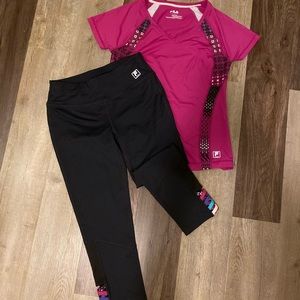 Fila workout yoga outfit